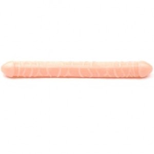 Double Ended Dildo Realistic Flesh Color 12.9"